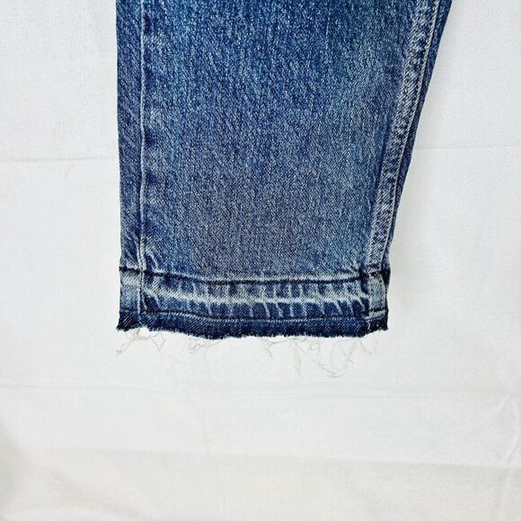 We The Free People Jeans Sz 27 (30x30) Blue Denim Distressed Straight Leg - Picture 4 of 13